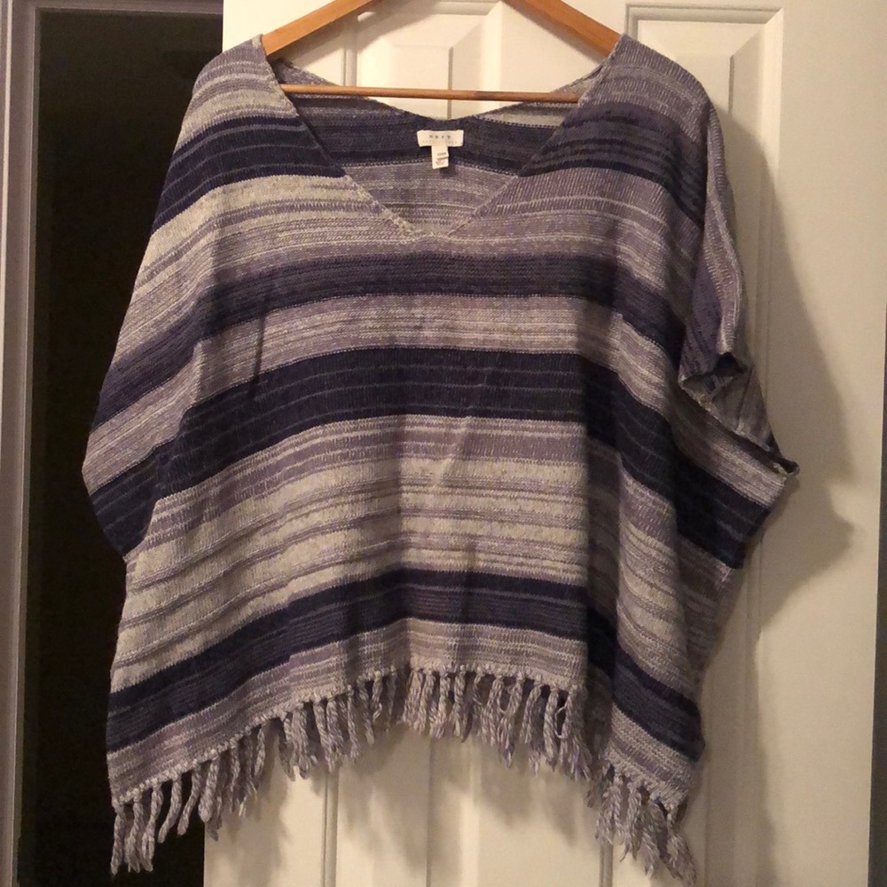 Soft Joie stripe poncho